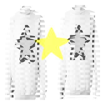 黄色い星と黒のアウトライン スウェットシャツ - Kawaiitshirt