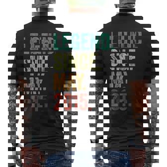 10 Years Old Legend Since May 2015 10Th Birthday Men's T-shirt Back Print - Thegiftio