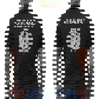 100年 バウハウス・スケール 1919年からのプロファイルデザイン ビンテージ メンズTシャツ バックプリント - Kawaiitshirt