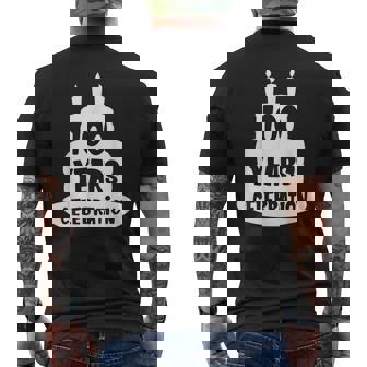 100年のお祝い イベント、記念日、誕生日。 メンズTシャツ バックプリント - Kawaiitshirt