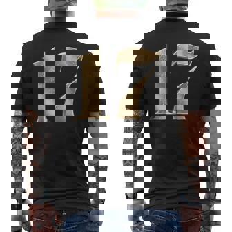 17 セブンティーン 誕生日 お気に入り 数字 フルール・ド・リス デザイン メンズTシャツ バックプリント - Kawaiitshirt