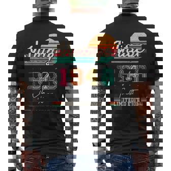 1948年5月生まれ ヴィンテージ ハッピーバースデー 76歳 メンズTシャツ バックプリント - Kawaiitshirt