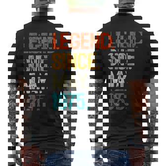 1975年5月からの伝説 50歳の誕生日プレゼント 50歳 メンズTシャツ バックプリント - Kawaiitshirt