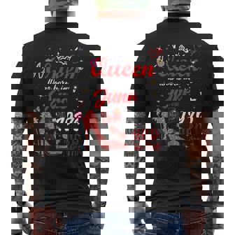 1976年6月 誕生日 この女王は1976年6月に生まれました メンズTシャツ バックプリント - Kawaiitshirt