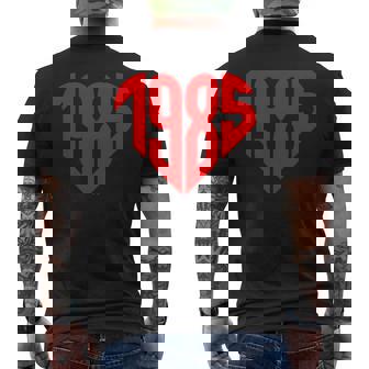 1985 ハート型 ヴィンテージ 1985 ハート型 ラブ 40歳の誕生日に メンズTシャツ バックプリント - Kawaiitshirt