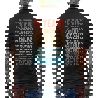 19年目の記念日 彼 彼女 カップル 19回目の結婚 メンズTシャツ バックプリント - Kawaiitshirt