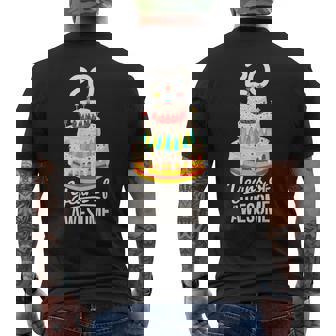 20 Years Of Awesome 20歳の誕生日ケーキ 大人用 メンズTシャツ バックプリント - Kawaiitshirt