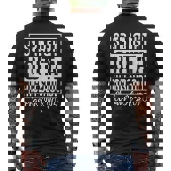 2025年のストレートアウトタ高校授業 メンズTシャツ バックプリント - Kawaiitshirt