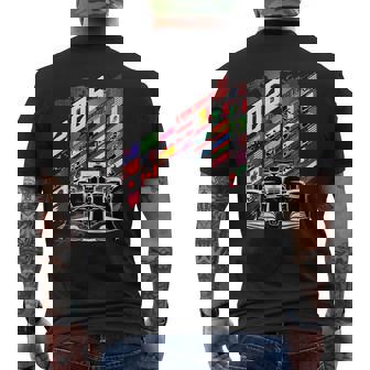 2026 Calendar Racing Circuit Schedule Gear Places Men's T-shirt Back Print - Monsterry