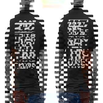 2027 すべてが変わる年 メンズTシャツ バックプリント - Kawaiitshirt