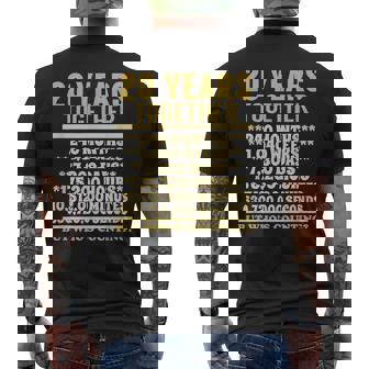 20周年記念tシャツ 20周年 結婚祝い カップル メンズTシャツ バックプリント - Kawaiitshirt