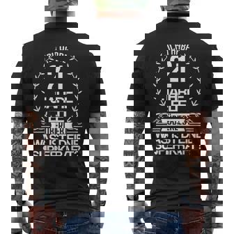 21年 結婚21周年 記念日 ギフト メンズTシャツ バックプリント - Kawaiitshirt