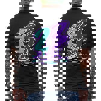 23 Drip 5 Grape Matching Color Match Graphic Men's T-shirt Back Print | Mazezy