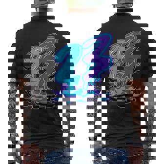 23 Drip 8 Aqua Matching Color Match Graphic Men's T-shirt Back Print | Mazezy