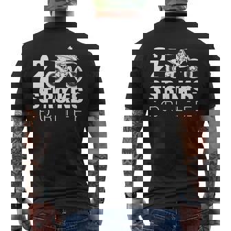 2ストロークフォーライフ モトクロス ダートバイク メンズTシャツ バックプリント - Kawaiitshirt