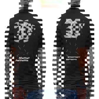 30周年記念ナンバー 真珠婚式30周年 メンズTシャツ バックプリント - Kawaiitshirt