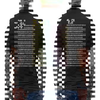 314 数学 物理学 314 円周率の日 メンズTシャツ バックプリント - Kawaiitshirt