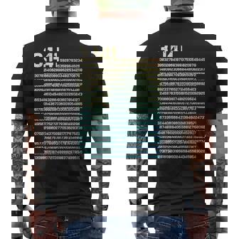 314 数学 物理学 314 円周率の日 メンズTシャツ バックプリント - Kawaiitshirt