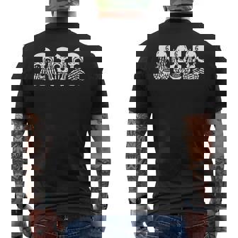 3Atanic 666Kullsee No Hear Nopeak No Evil メンズTシャツ バックプリント - Kawaiitshirt