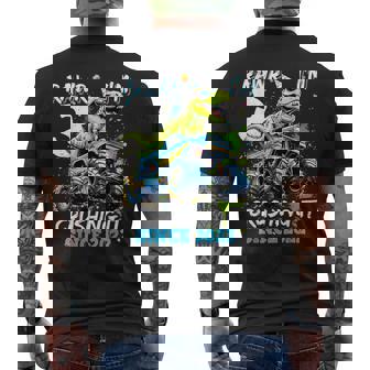 3Rd Birthday Monster Truck Dinosaur Party Boys Rawr I'm 3 Men's T-shirt Back Print - Thegiftio UK