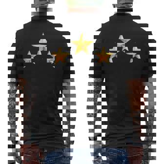 3つの黄金の星 メンズTシャツ バックプリント - Kawaiitshirt
