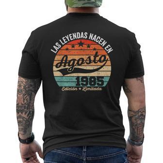 40 Años Cumpleaños Las Leyendas Nacen En Agosto De 1985 Camiseta Hombre Estampado Espalda - Regaloses