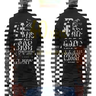 40 Años De Casados Hombre Divertido Aniversario De Boda Camiseta Hombre Estampado Espalda - Regaloses