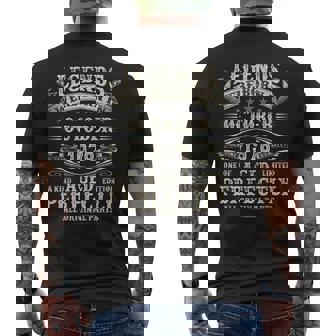 46歳の誕生日プレゼント 男性用 46歳 誕生日 1978年10月 メンズTシャツ バックプリント - Kawaiitshirt