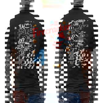 4Th Of July Birthday Firecracker Born On Fourth Men's T-shirt Back Print | Mazezy