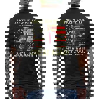 Make 4Th Of July Great Again Patriotic American Flag Trump Men's T-shirt Back Print | Mazezy