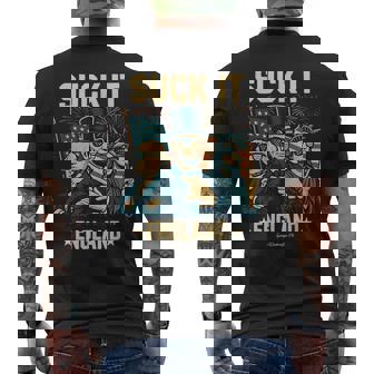4Th Of July Suck It England Washington America Patriotic Men's T-shirt Back Print - Thegiftio UK