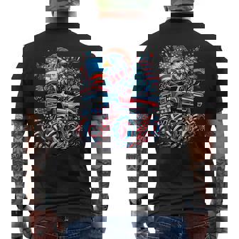4Th Of July Usa American Flag Bald Eagle Patriotic Eagle Men's T-shirt Back Print - Monsterry