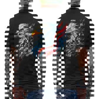 4Th Of July Usa Flag Bald Eagle Patriotic Pride Boys Men's T-shirt Back Print - Thegiftio