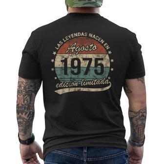 50 Años Cumpleaños Las Leyendas Nacen Agosto 1975 Retro Camiseta Hombre Estampado Espalda - Regaloses