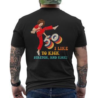 50 I Like To Kick Stretch And Kick Men's T-shirt Back Print - Thegiftio UK