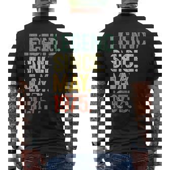 50 Years Old Legend Since May 1975 50Th Birthday Men Men's T-shirt Back Print - Thegiftio UK