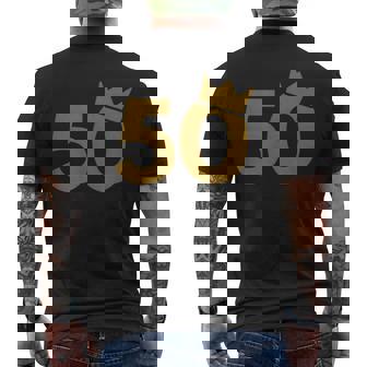 50 王冠 50歳の誕生日に メンズTシャツ バックプリント - Kawaiitshirt