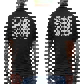 510 市外局番 オークランド Ca 携帯電話 市外局番510 メンズTシャツ バックプリント - Kawaiitshirt