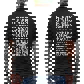 52歳の誕生日ギフト 面白い52歳の誕生日 メンズTシャツ バックプリント - Kawaiitshirt