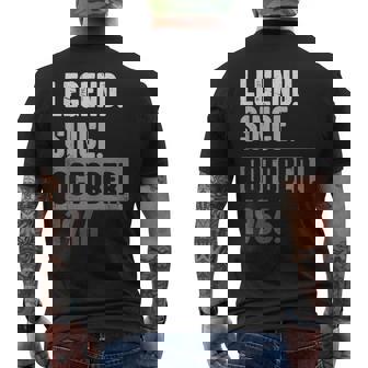 57歳の誕生日 ヴィンテージ レトロ 面白い 57歳 10月 1966 メンズTシャツ バックプリント - Kawaiitshirt