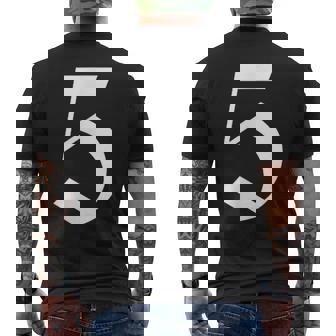 5番目 古英語の中世スタイルの五 メンズTシャツ バックプリント - Kawaiitshirt