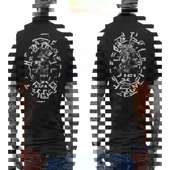 63歳の誕生日 男性 オートバイ バイカーベア 1961 メンズTシャツ バックプリント - Kawaiitshirt