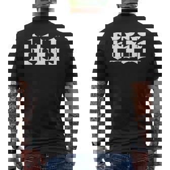 666 獣の数 悪魔のシンボル メンズTシャツ バックプリント - Kawaiitshirt