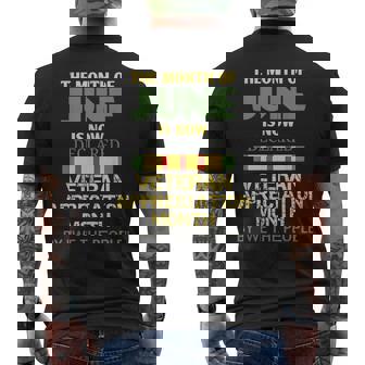 6月が退役軍人感謝月間として宣言されました メンズTシャツ バックプリント - Kawaiitshirt