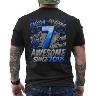 7 Year Old For Boys 7Th Birthday Boy 7 Year Old Boy Men's T-shirt Back Print - Thegiftio UK