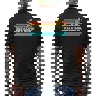 70年代80年代カリフォルニアcaレトロサンセットシティサンタクルーズ メンズTシャツ バックプリント - Kawaiitshirt