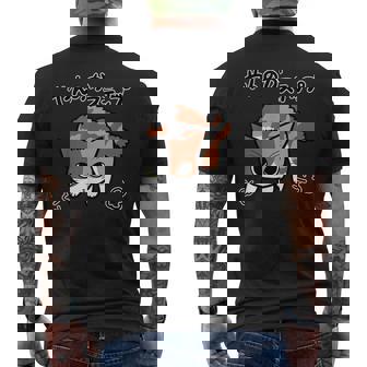 7Cats やんのかステップねこ（三毛猫ver） メンズTシャツ バックプリント - Kawaiitshirt