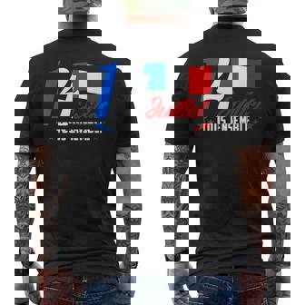 7月14日 全国共和党 フランス トリコロール メンズTシャツ バックプリント - Kawaiitshirt