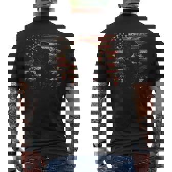 7月4日 アメリカ国旗 愛国心が強いラブラドールレトリバー犬 メンズTシャツ バックプリント - Kawaiitshirt