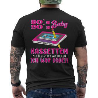 80Er Jahre Outfit Herren 90Er Jahre Outfit Damen Retro Party T-Shirt mit Rückendruck - Geschenkecke